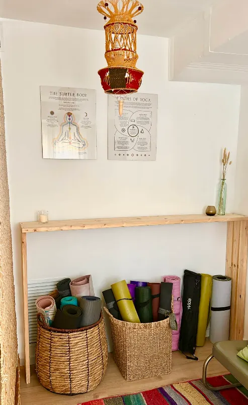 Racó de l'estudi amb estoretes